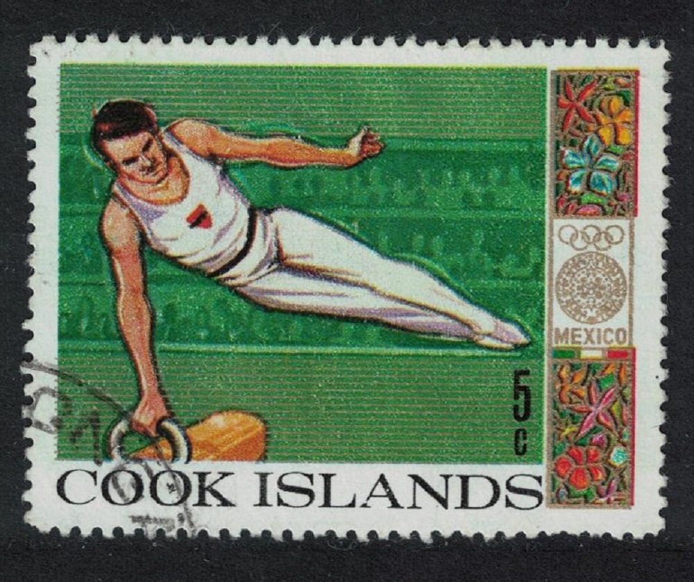 SALE Cook Is. Gymnastics Olympic Games Mexico 6v 1968 Canc SG#278 Sc#238 - Afbeelding 1 van 1