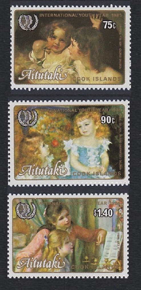 Aitutaki Year of Child 3v 1985 MNH SG#528-530 Sc#378-380