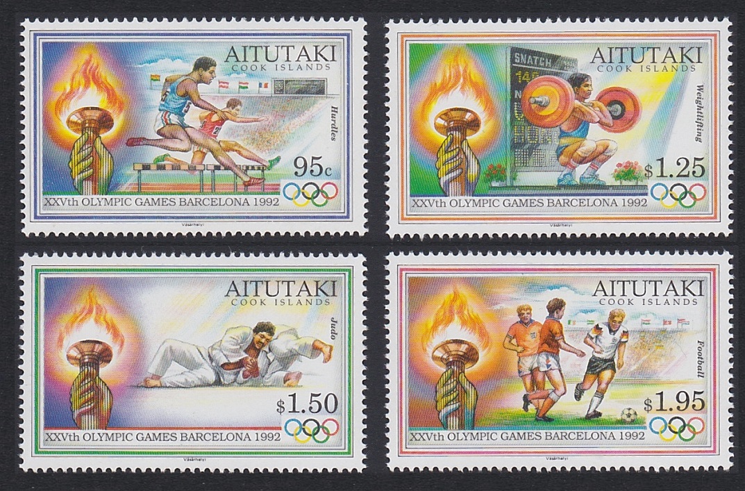 Aitutaki Olympic Games Barcelona 4v 1992 MNH SG#628-631 Sc#460-463