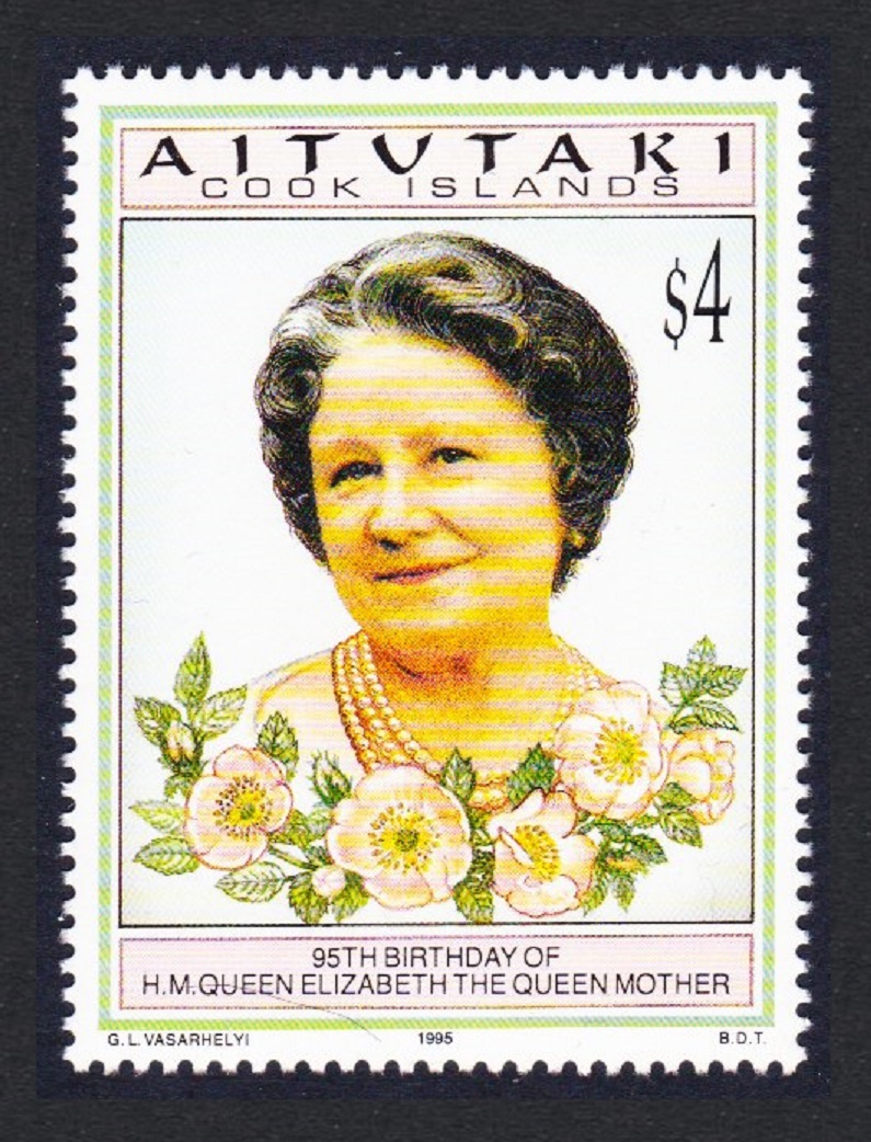 Aitutaki 95th Birthday of Queen Mother Flowers 1995 MNH SG#688 Sc#511