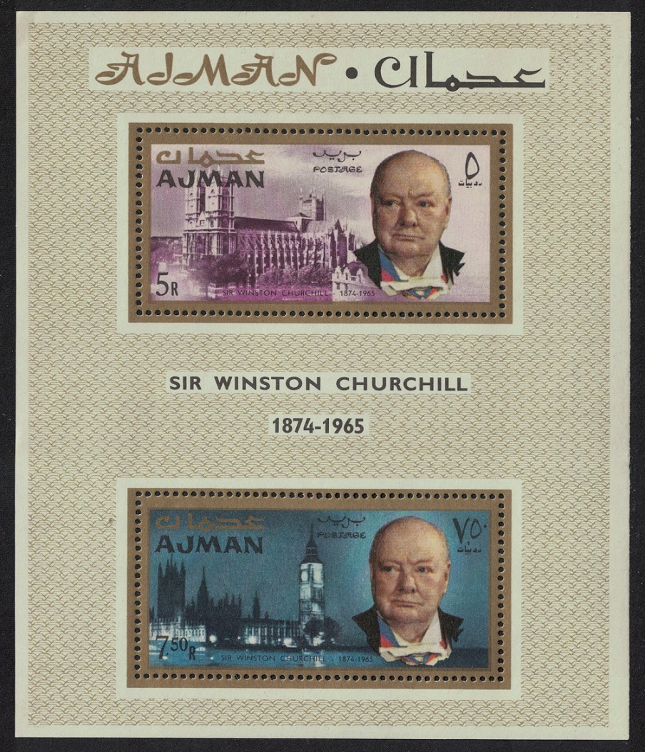 Ajman Churchill Commemoration MS 1966 MNH SG#MS87 MI#Block7A