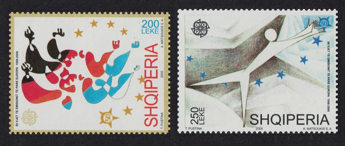 Albania 50th Anniversary of Europa Stamps 2v 2005 MNH SG#3065-3066 MI#3045-3046