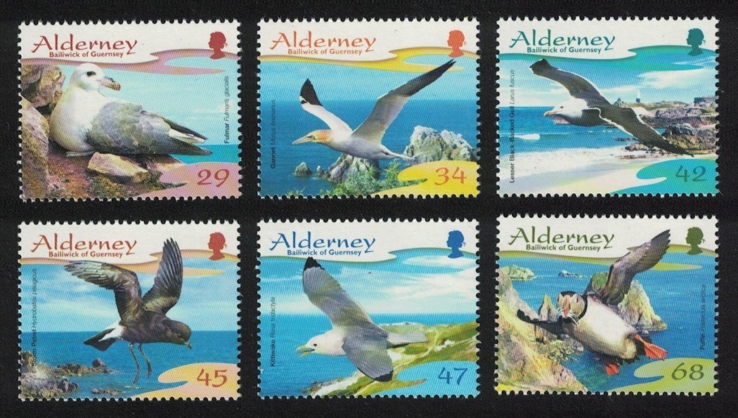 Alderney Fulmar Gannet Gull Petrel Puffin Seabirds 6v 2006 MNH SG#A282-A287