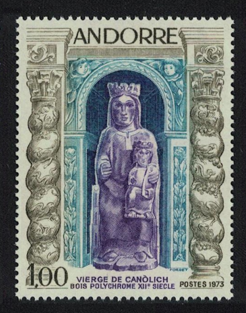 Andorra French Virgin of Canolich Wood carving 1973 MNH SG#F247 MI#249 Sc#221