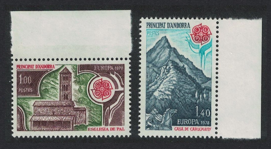 Andorra French Monuments Europa CEPT 2v Margins 1978 MNH SG#F288-F289