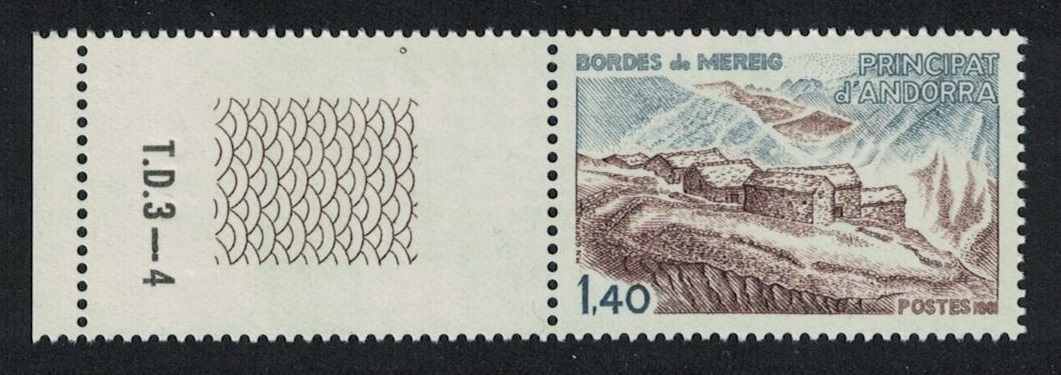 Andorra French Architecture Coin Label Control Number 1981 MNH SG#F310 MI#312