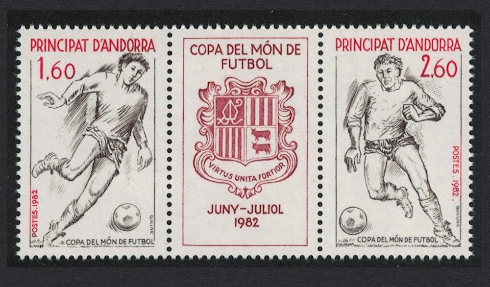 Andorra French World Cup Football Championship Spain 2v 1982 MNH SG#F321-F322