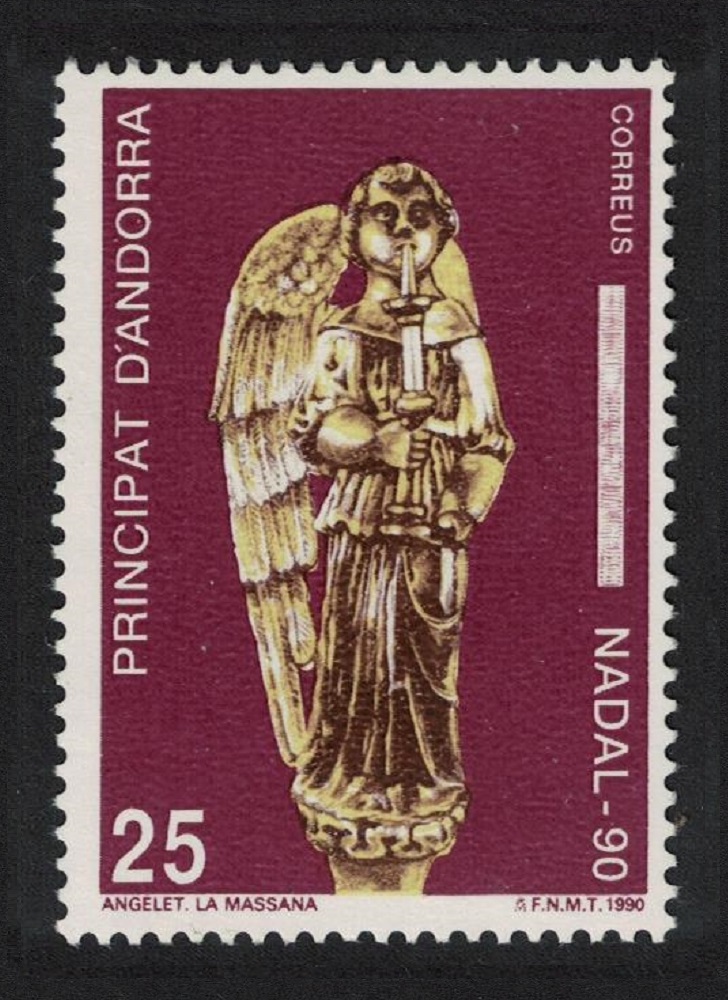 Andorra Spanish Angel La Massana Church Christmas 1990 MNH SG#219