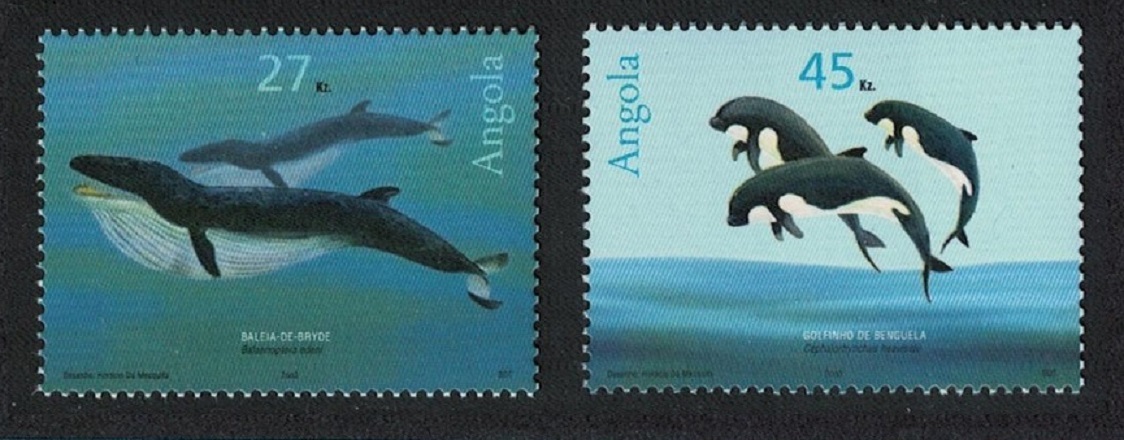 Angola Whales Dolphins Marine Mammals 2v 2003 MNH SG#1683-1684