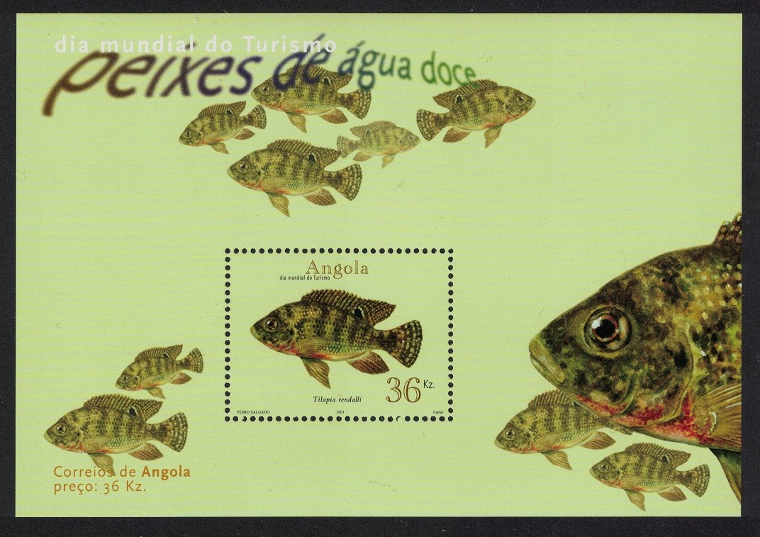 Angola Freshwater Fish MS 2001 MNH SG#MS1623