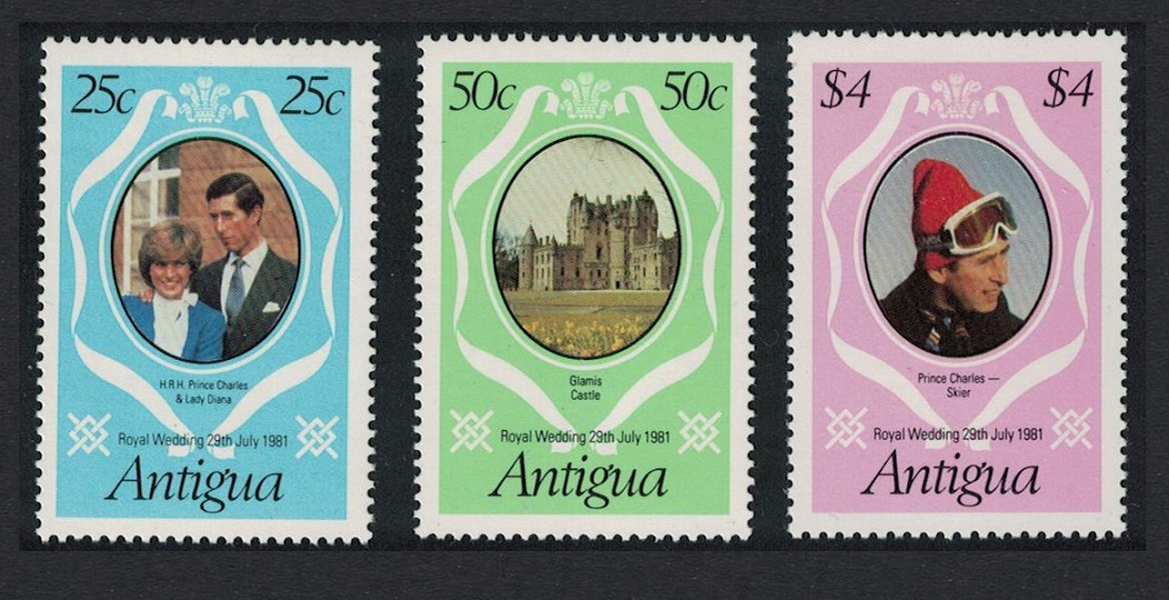 Antigua and Barbuda Charles and Diana Royal Wedding 3v 1981 MNH SG#702-704