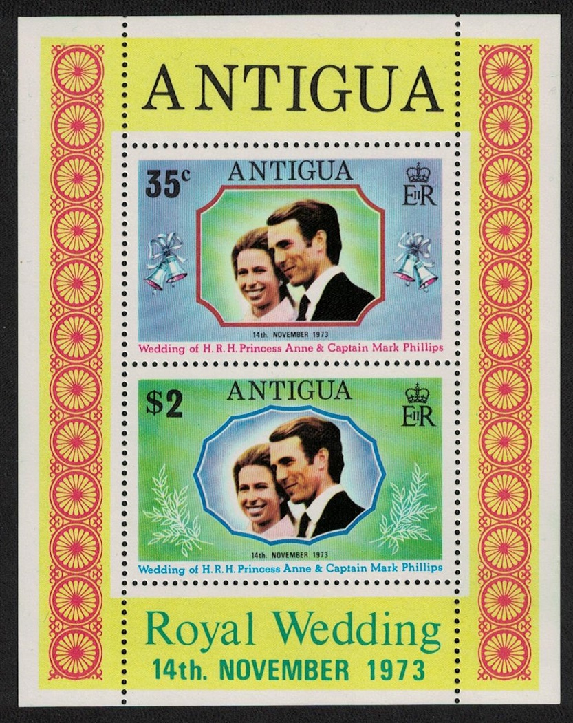 Antigua and Barbuda Royal Wedding Princess Anne MS 1973 MNH SG#MS372