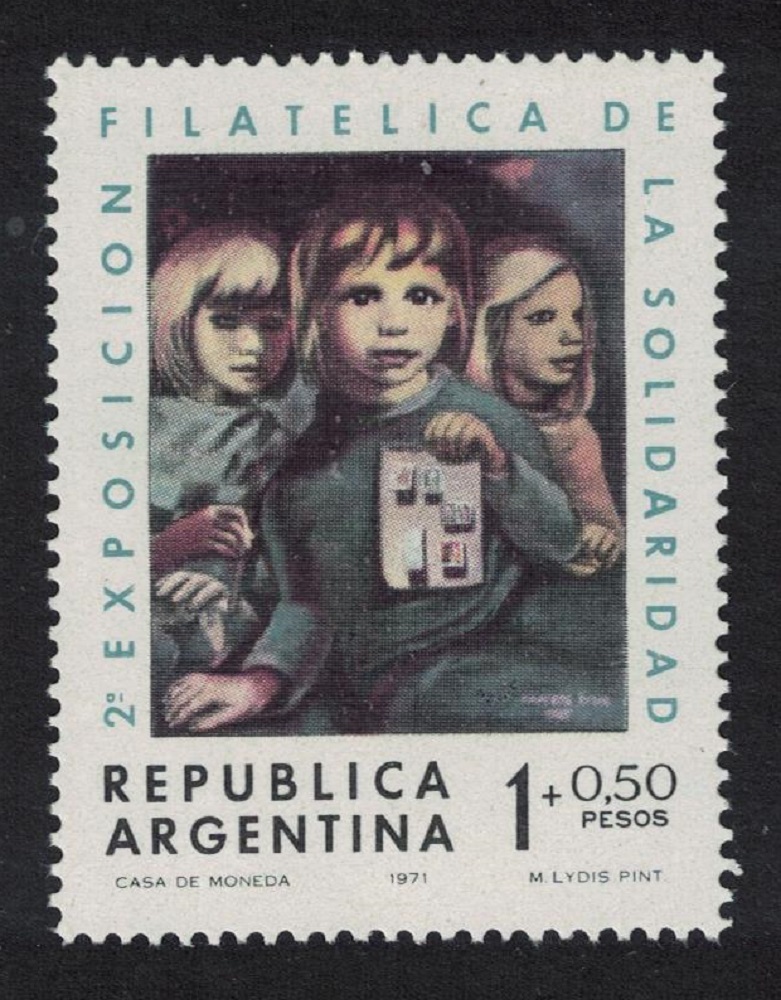 Argentina Painting &#39;Stamps&#39; by Mariette Lydis 1971 MNH SG#1383