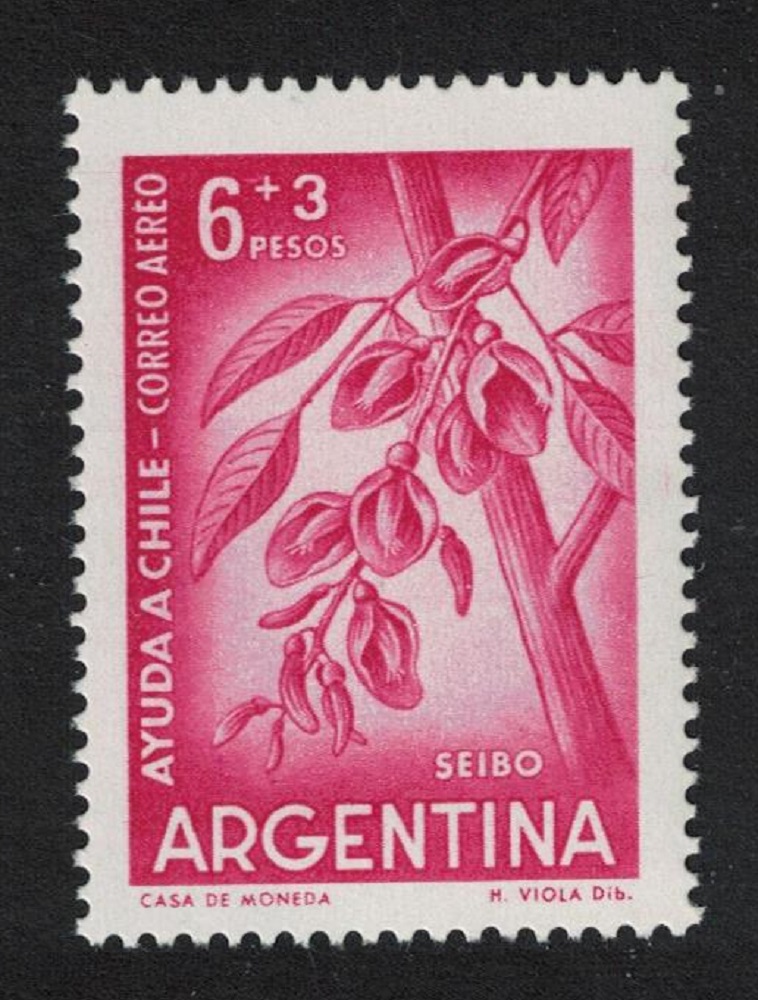 Argentina Seibo Argentine National Flower 1960 MNH SG#987