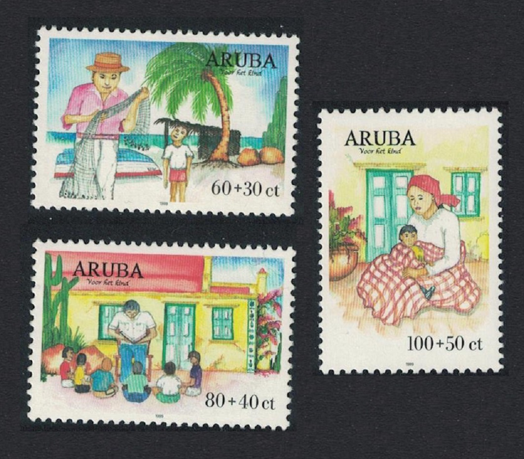 Aruba Fisherman Child Welfare 3v 1999 MNH SG#249-251