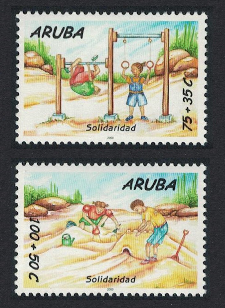 Aruba &#39;Solidarity&#39; Children 2v 2000 MNH SG#280-281