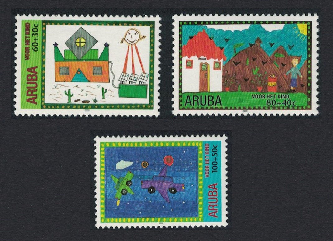 Aruba Child Welfare &#39;Stampin&#39; the Future&#39; 3v 2000 MNH SG#282-284