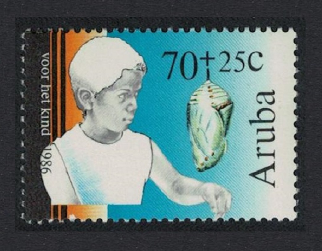 Aruba Butterfly Shell Child Welfare 1986 MNH SG#31