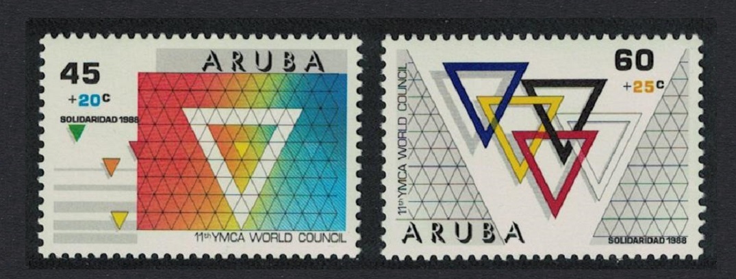 Aruba &#39;Solidarity&#39; 11th YMCA World Council 2v 1988 MNH SG#50-51