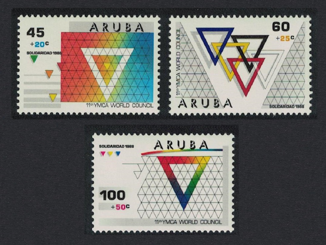 Aruba &#39;Solidarity&#39; 11th YMCA World Council 3v 1988 MNH SG#50-52