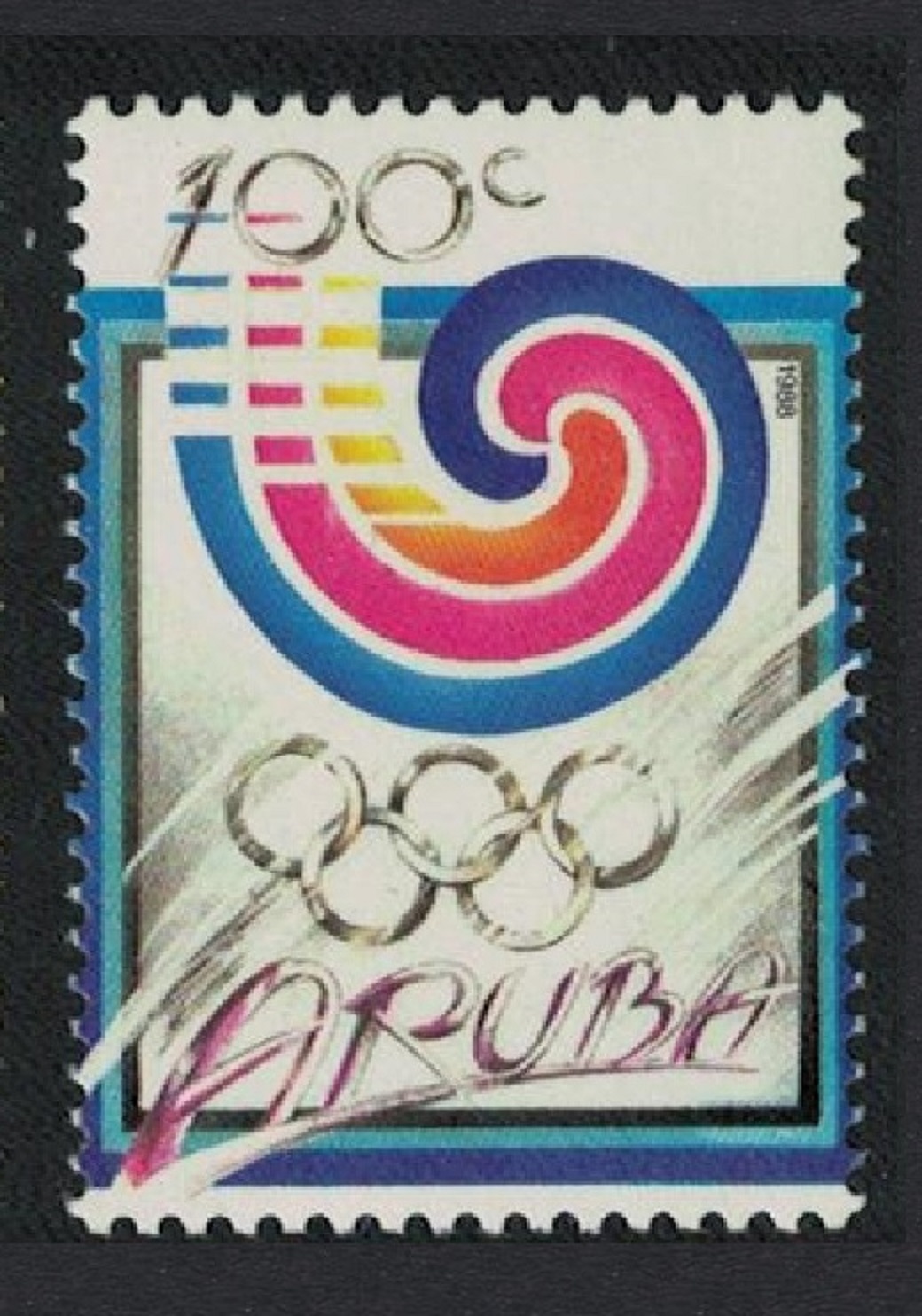 Aruba Olympic Games Seoul High Value 1988 MNH SG#54