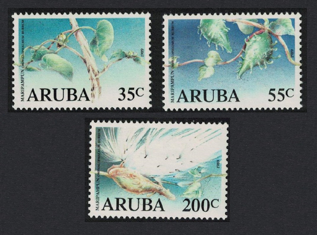 Aruba Maripampun Plant &#39;Matelea rubra&#39; 3v 1989 MNH SG#61-63