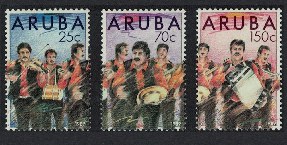 Aruba New Year Dande Musicians 3v 1989 MNH SG#71-73