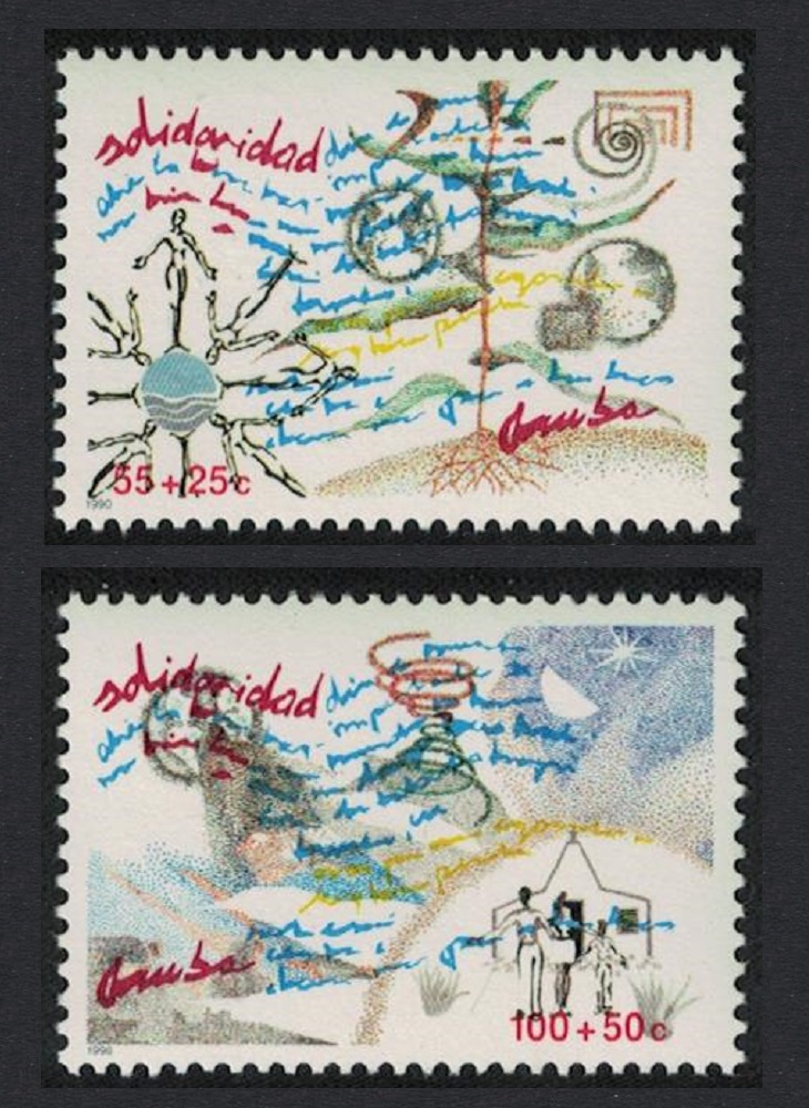 Aruba &#39;Solidarity&#39; 2v 1990 MNH SG#82-83