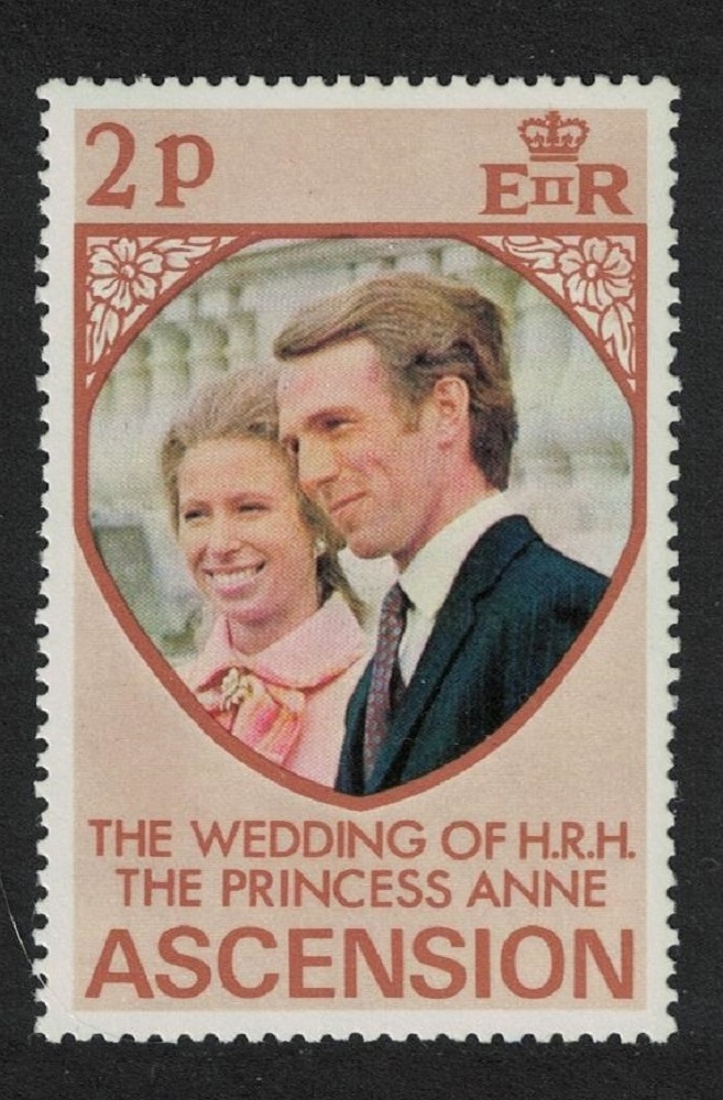 Ascension Royal Wedding Princess Anne 2p 1973 MNH SG#178