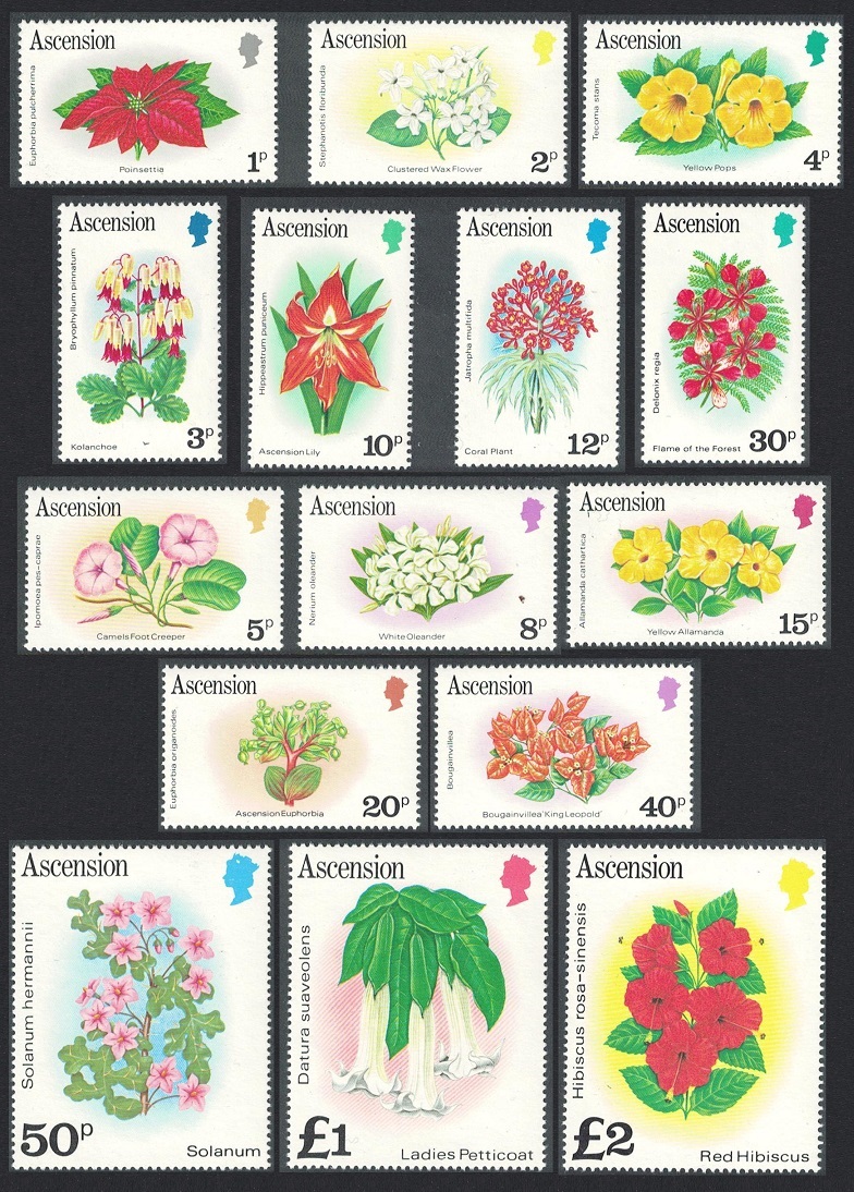 Ascension Flowers 15v 1981 MNH SG#282A-296A