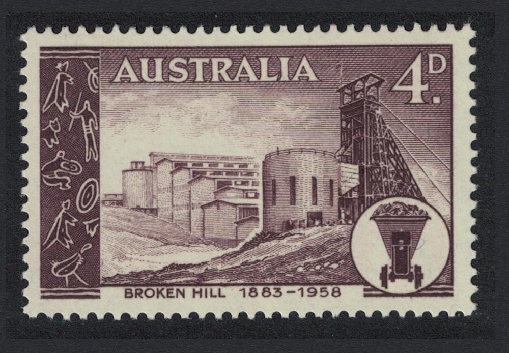 Australia 75th Anniversary of Founding of Broken Hill Silver Mine 1958 MNH SG#305