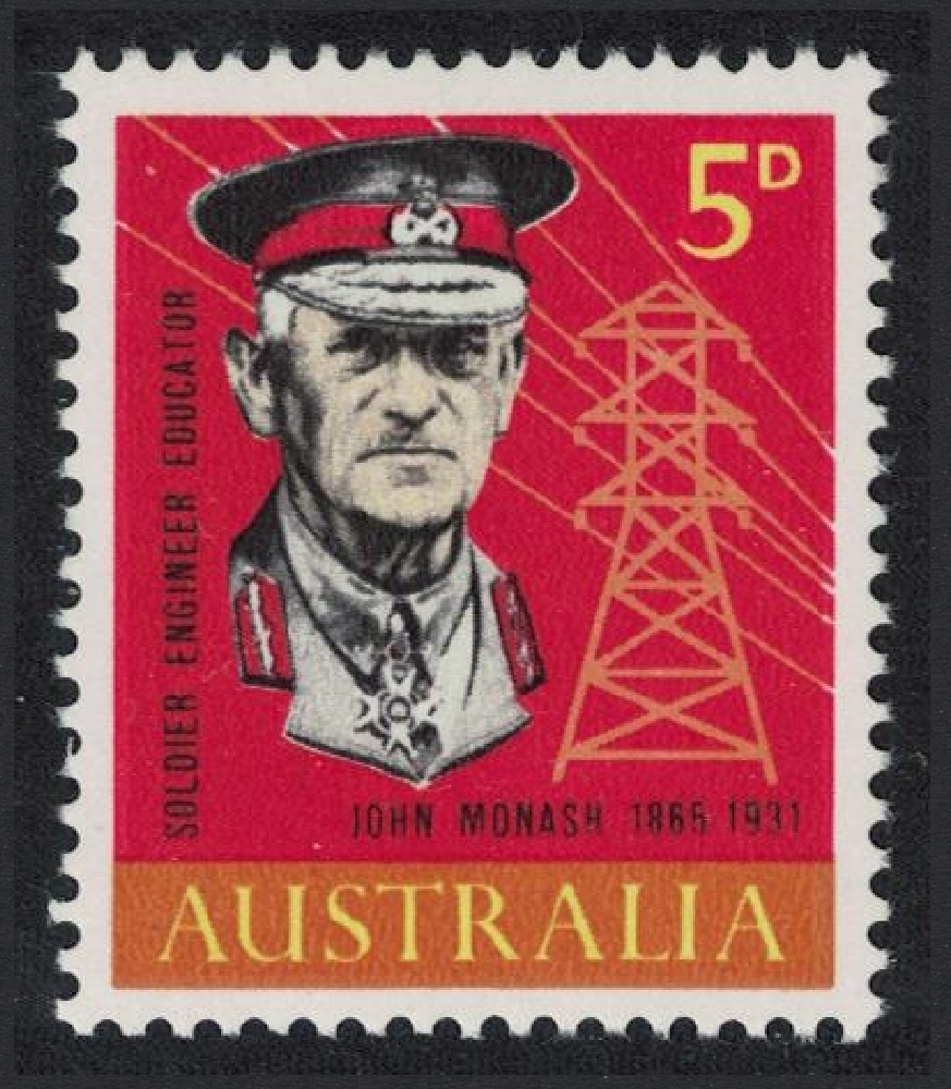 Australia General Sir John Monash engineer and soldier 1965 MNH SG#378