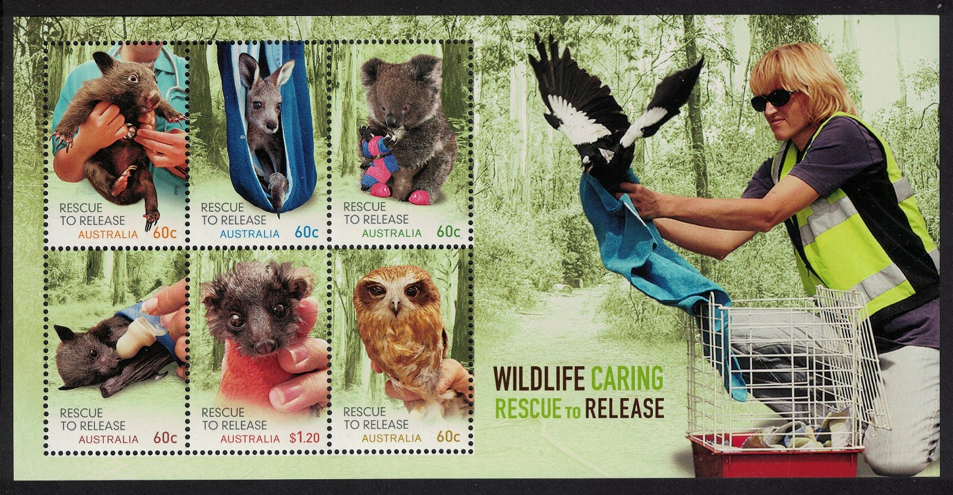 Australia Owl Bird Wombat Kangaroo Koala Fox Wildlife MS 2010 MNH SG#MS3498