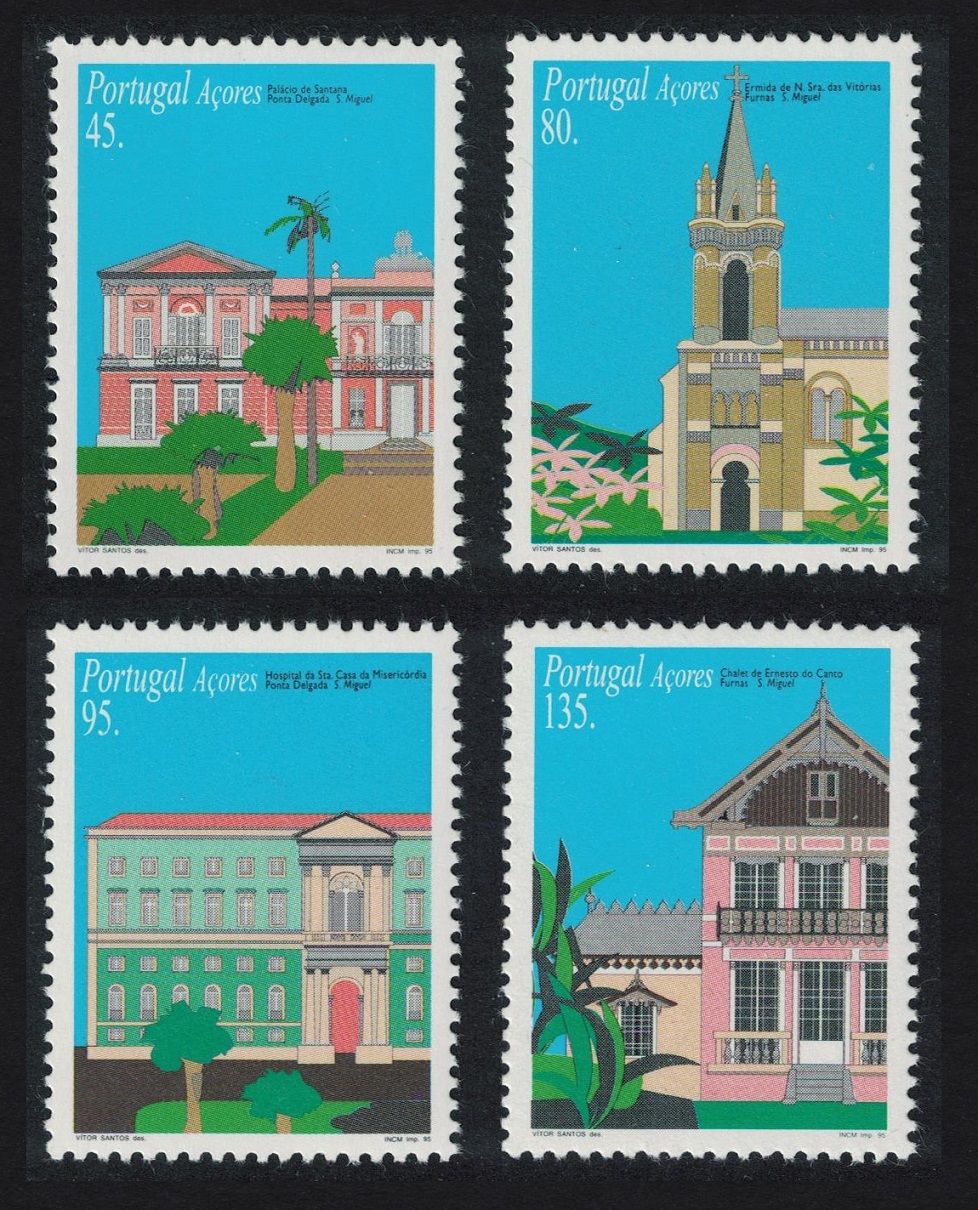 Azores Hospital Chapel Architecture of Sao Miguel 4v 1995 MNH SG#549-552