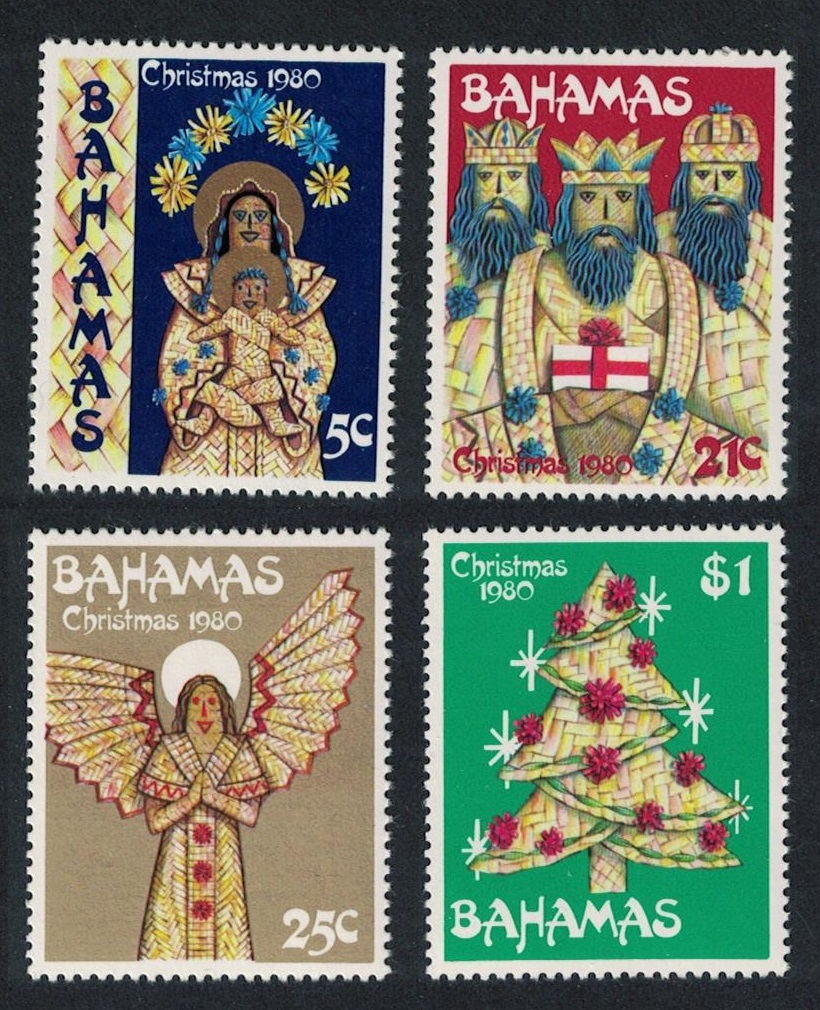 Bahamas Christmas Straw-work 4v 1980 MNH SG#573-576