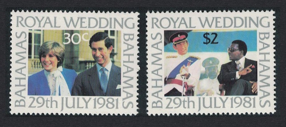 Bahamas Charles and Diana Royal Wedding 2v 1981 MNH SG#586-597 MI#480-481