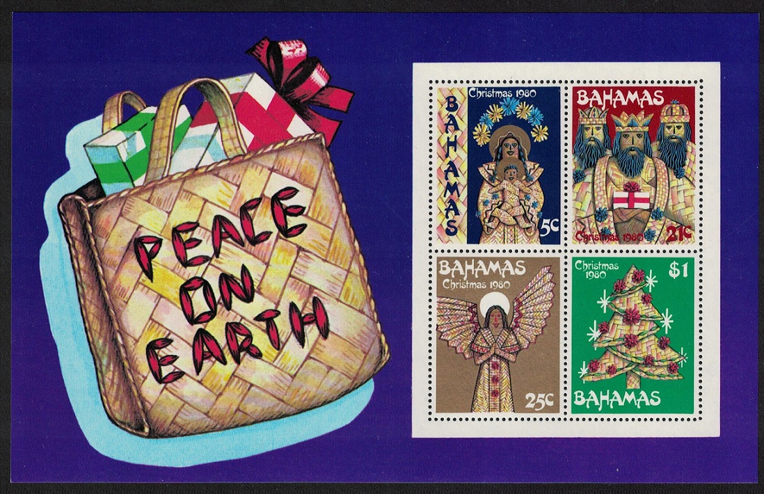 Bahamas Christmas Straw-work MS 1980 MNH SG#MS577