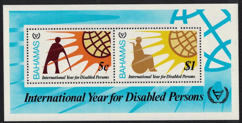 Bahamas International Year of Disabled People MS 1981 MNH SG#MS580