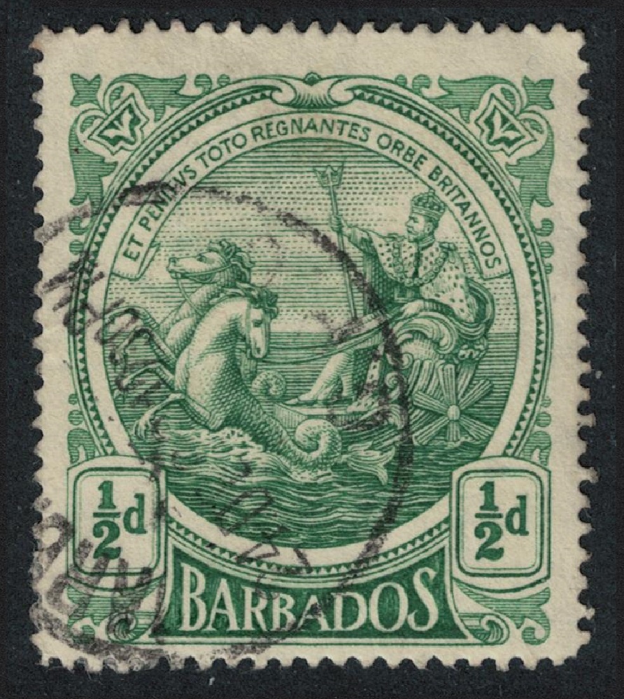 Barbados Britannia ½d 1916 Canc SG#182