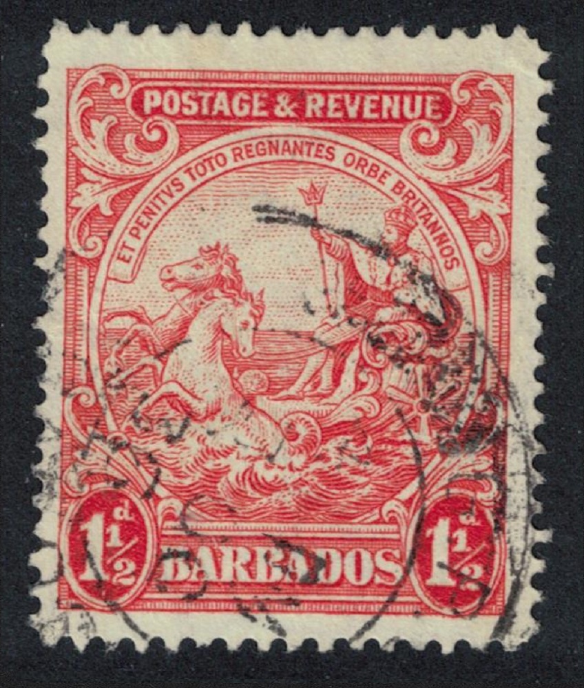 Barbados Inscr &#39;POSTAGE & REVENUE&#39; 1½d T1 1925 Canc SG#231b