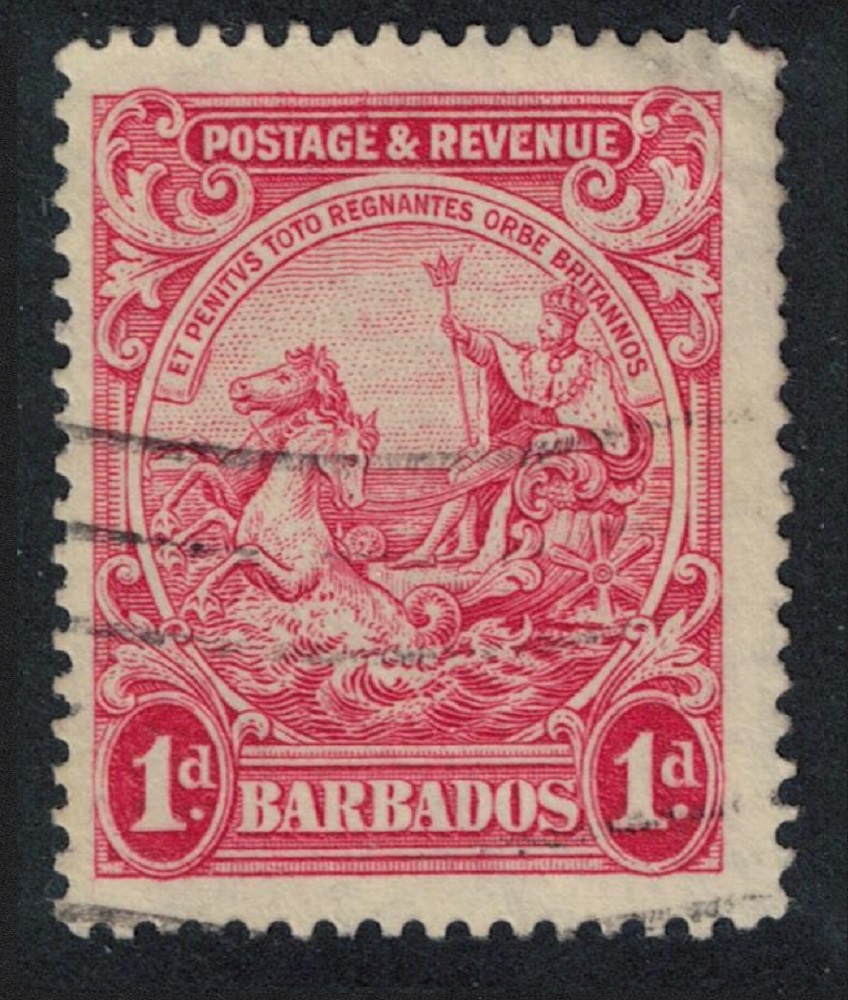 Barbados Inscr &#39;POSTAGE & REVENUE&#39; 1d 1925 Canc SG#231