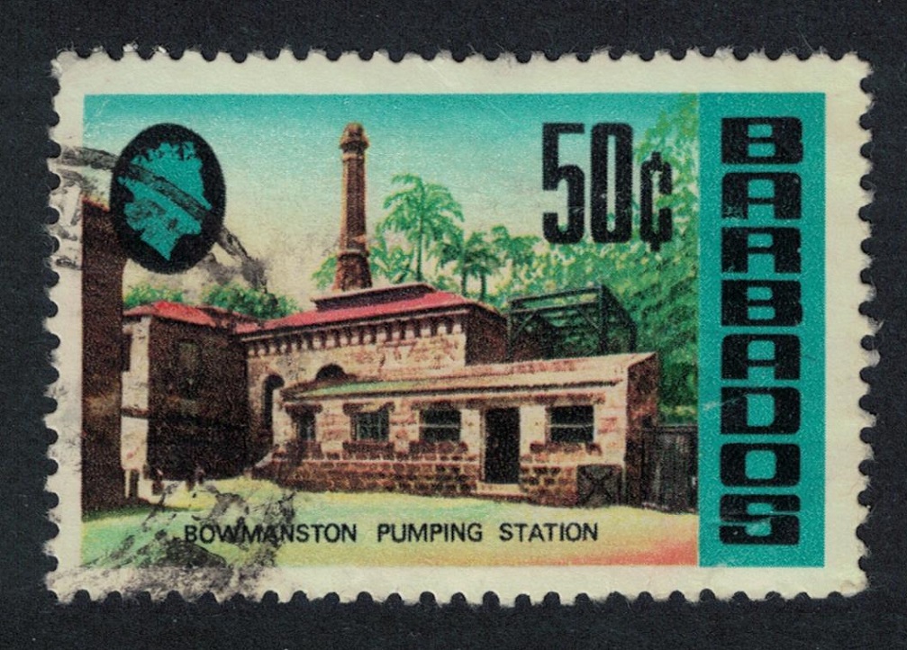 Barbados 50c. - Bowmanston Pumping Station 1970 Canc SG#411