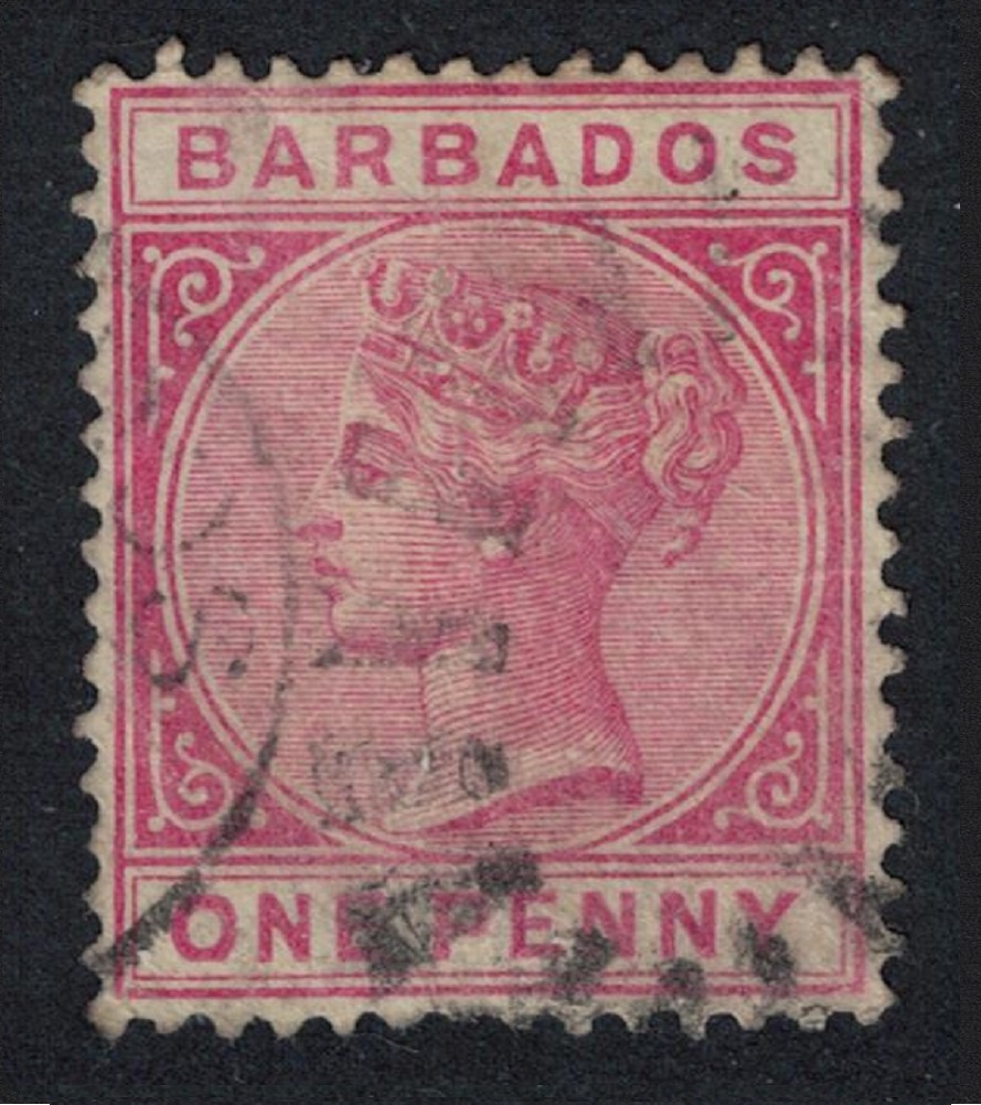 Barbados Queen Victoria One Penny 1882 Canc SG#92