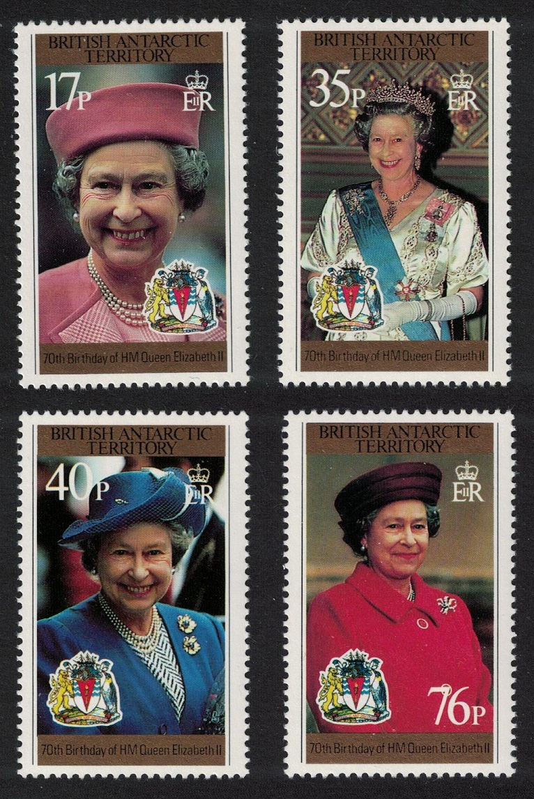 British Antarctic Territory 70th Birthday of Queen Elizabeth II 4v 1996 MNH SG#270-273