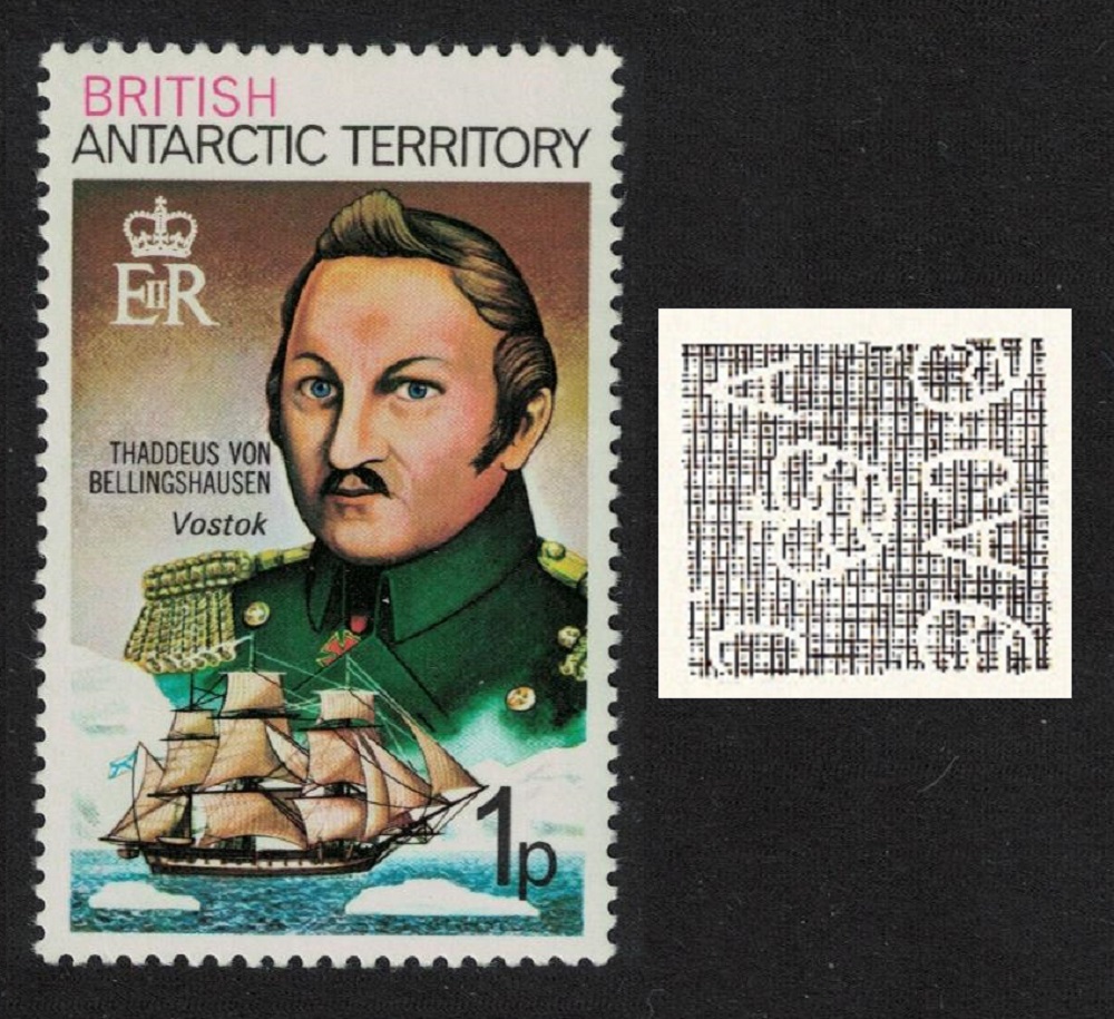 British Antarctic Territory 1p - Thaddeus von Bellingshausen and &#39;Vostok&#39; Explorer 1973 MNH SG#45 MI#46AX