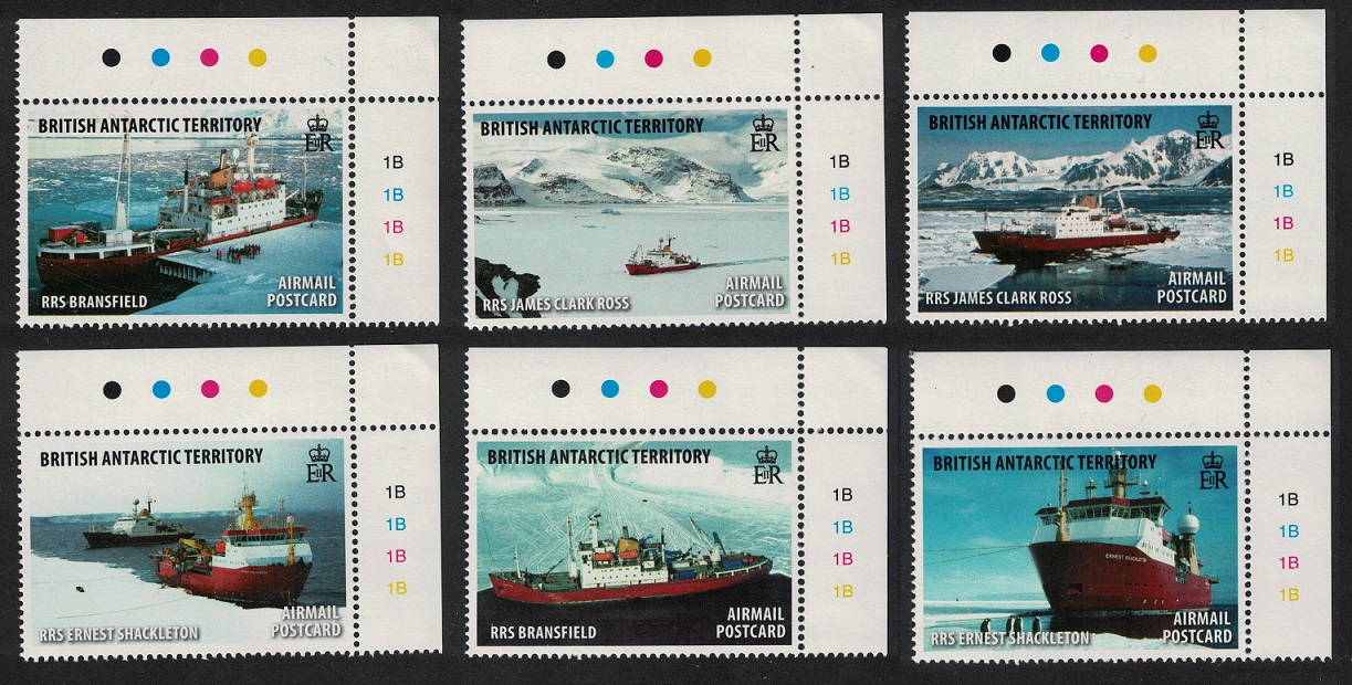 British Antarctic Territory Research Ships 6v Corners 2011 MNH SG#538-543