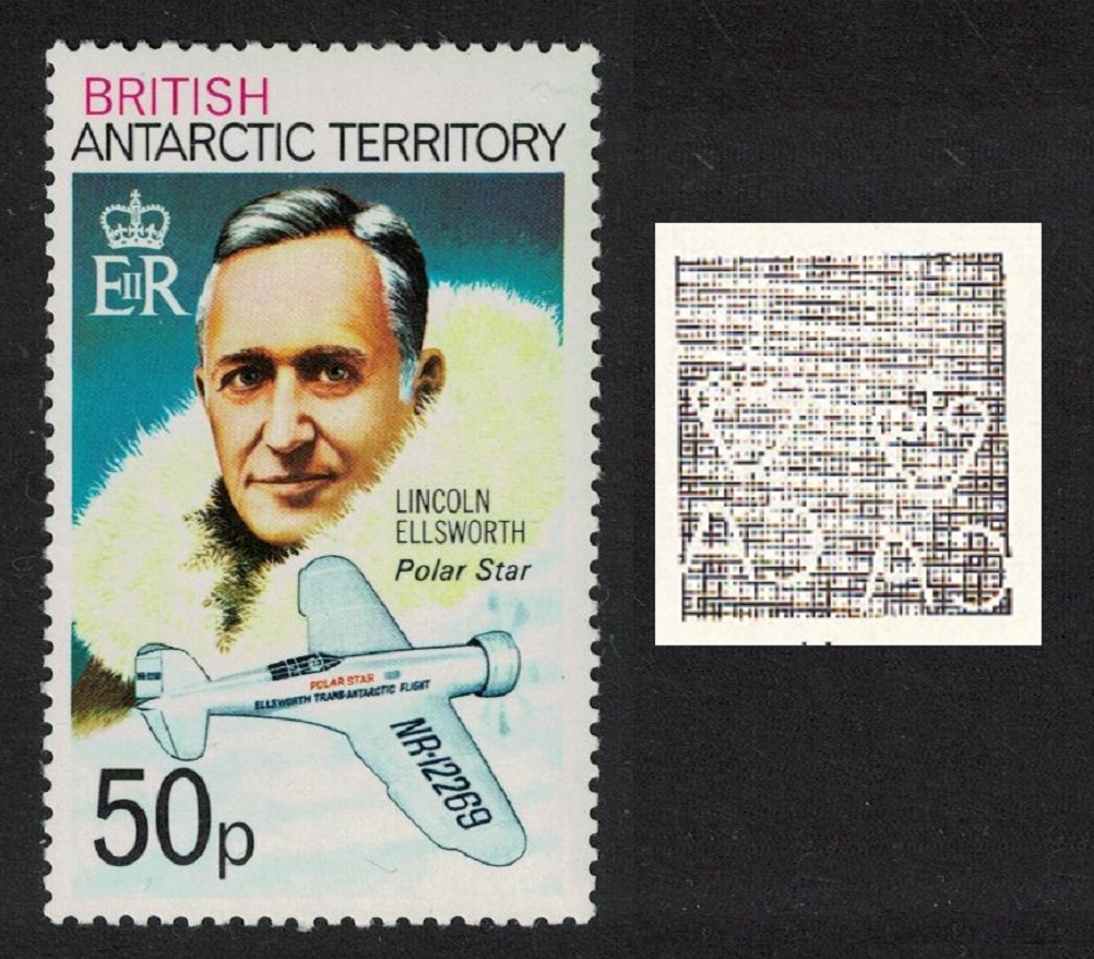 British Antarctic Territory 50p - Lincoln Ellsworth and Northrop Gamma &#39;Polar Star&#39; Explorer 1979 MNH SG#77