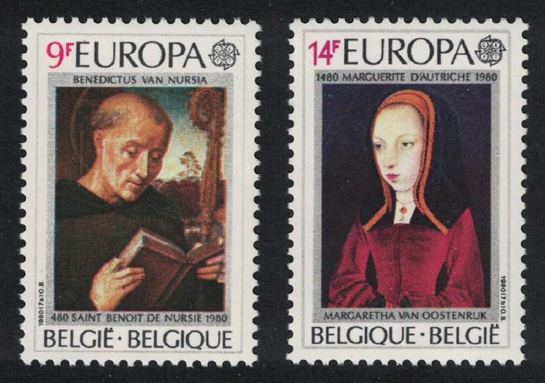 Belgium Famous People Painting Europa 2v 1980 MNH SG#2591-2592