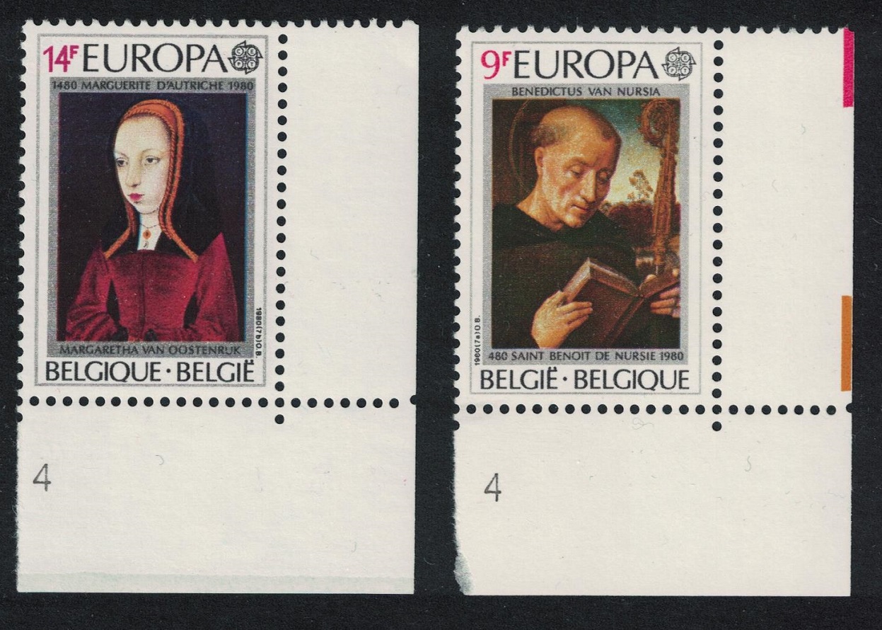 Belgium Europa 2v SE Corners 1980 MNH SG#2591-2592