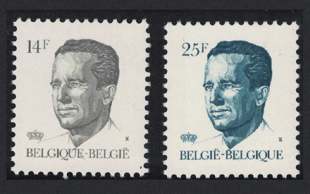 Belgium King Baudouin 2v 14F + 25F 1982 MNH SG#2720+2726